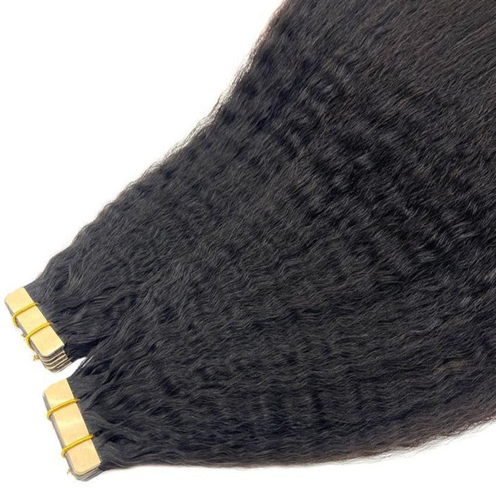 Raw Vietnamese Steamed Kinky Straight Tape-Ins